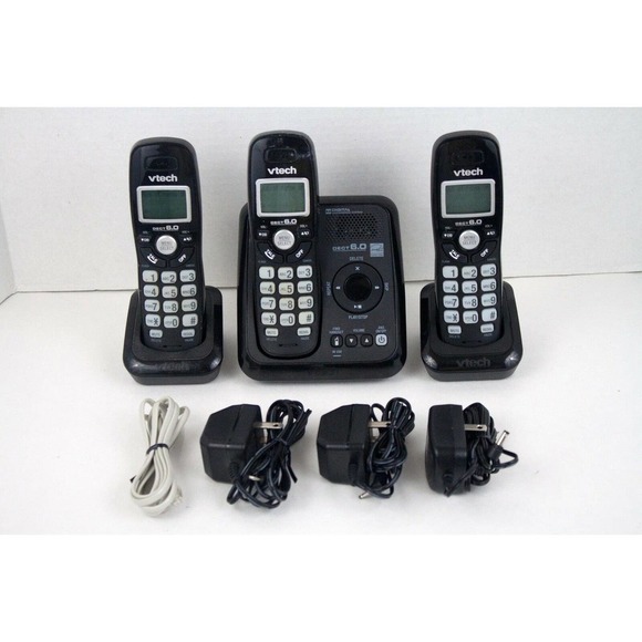 VTECH 3 Handset Cordless Phones CS6120-31 DECT 6.0 + Digital Answering Machine - Picture 8 of 8